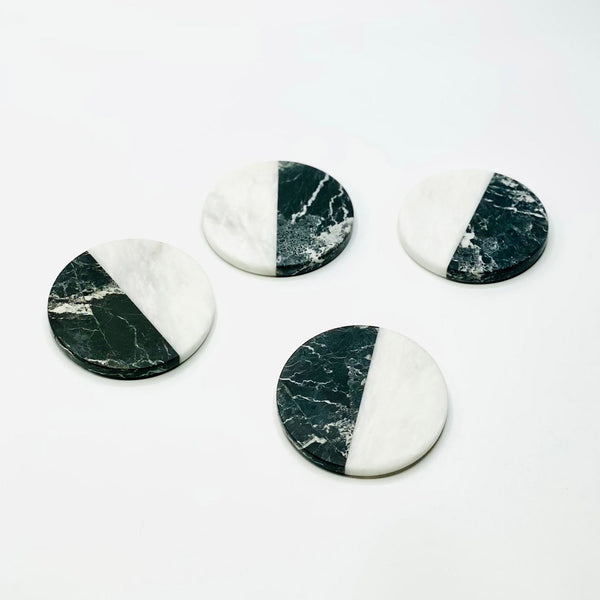 Black and online white coasters