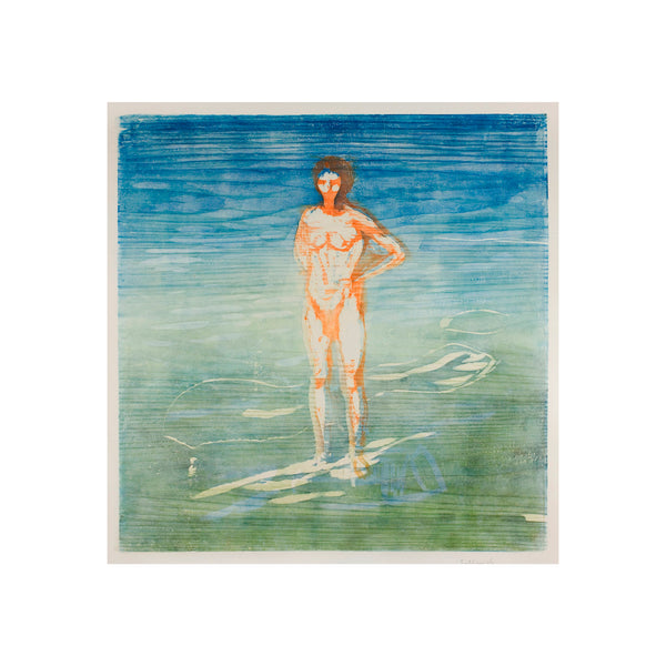 Edvard Munch Man Bathing - Poster