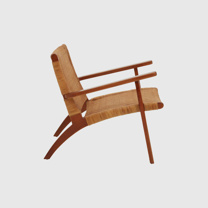 Ajus - Lounge Chair - Dark Woven Rattan
