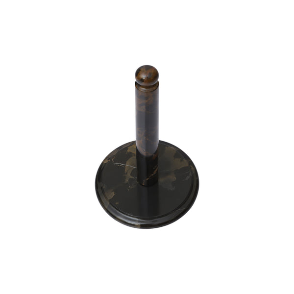 Amelie - Kitchen Roll Holder - Black & Gold Marble