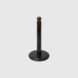 Amelie - Kitchen Roll Holder - Black & Gold Marble