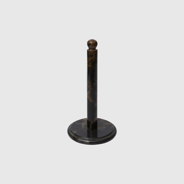 Amelie - Kitchen Roll Holder - Black & Gold Marble