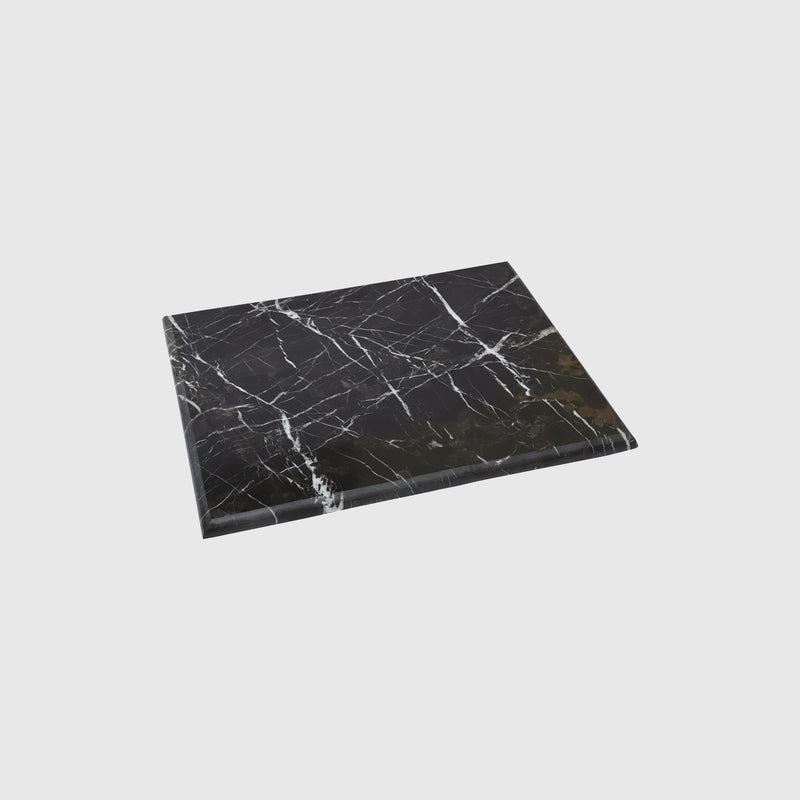 Amelie - Rectangular Chopping and Serving Board - Black & Gold Marble