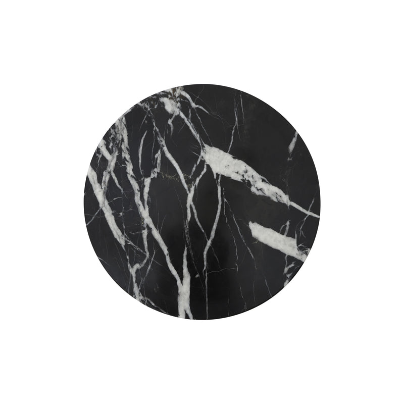 Amelie - Round Chopping and Serving Board - Black & Gold Marble