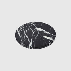Amelie - Round Chopping and Serving Board - Black & Gold Marble