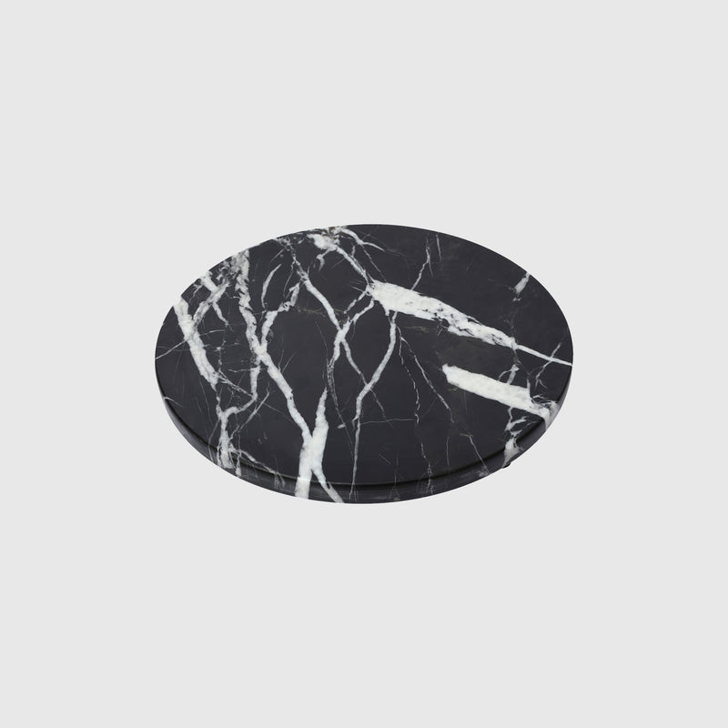 Amelie - Round Chopping and Serving Board - Black & Gold Marble