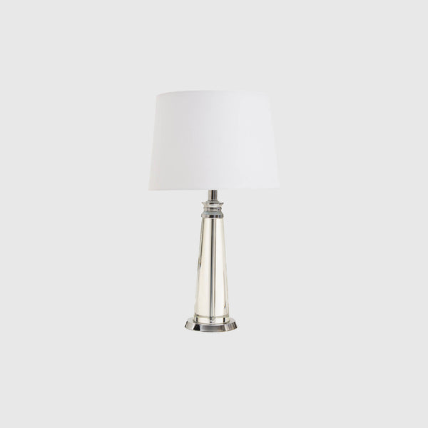 Carla - Table Lamp - Chrome & White Shade