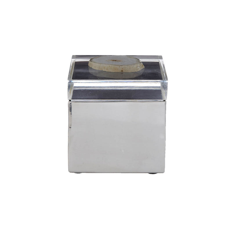 Daria -  White Agate Jewellery Box - Small