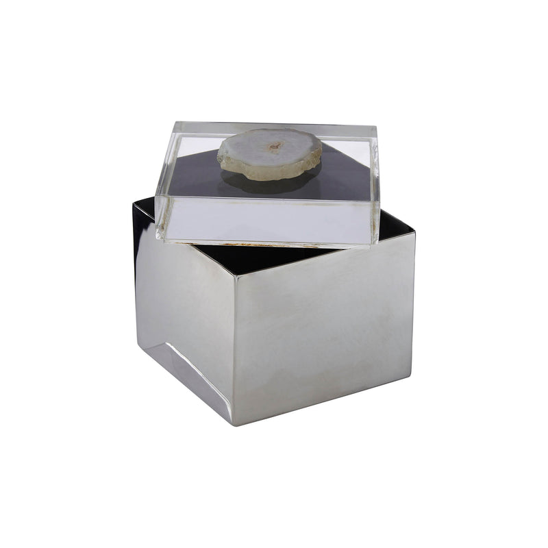 Daria -  White Agate Jewellery Box - Small
