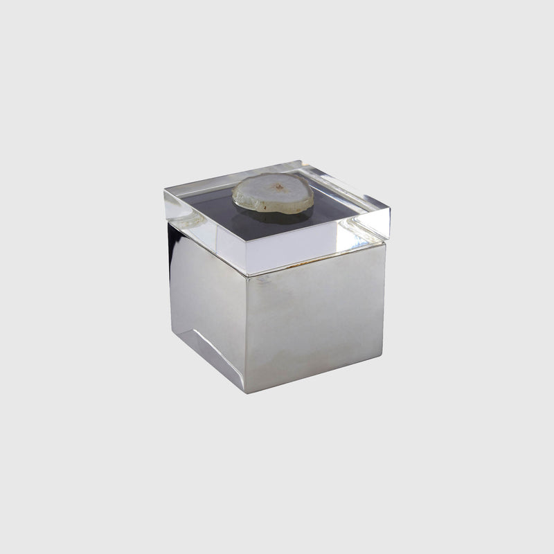 Daria -  White Agate Jewellery Box - Small