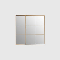 Dune - Grid Frame Wall Mirror - Gold