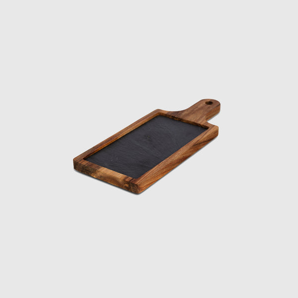 Gabriella - Slate & Acacia Wood Rectangular Tray