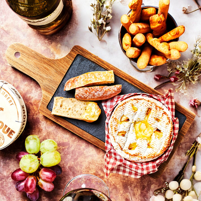 Gabriella - Slate & Acacia Wood Rectangular Tray