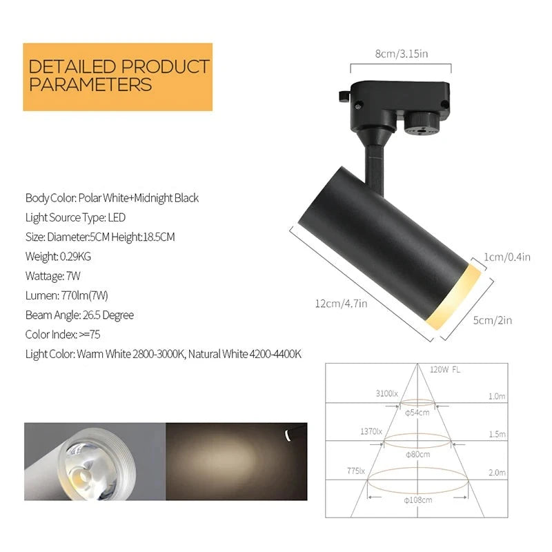 Purity LED Track Light - White