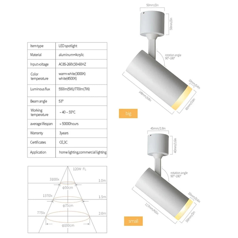 Purity Adjustable LED Spotlight - White