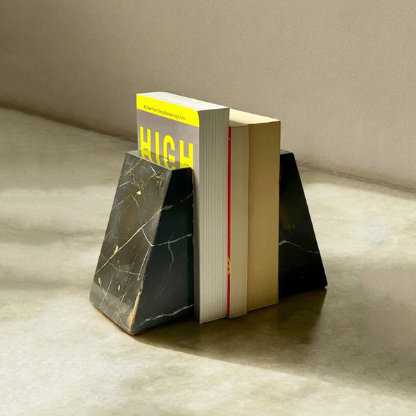 Brunner - Brown Marble Bookends - Set of 2