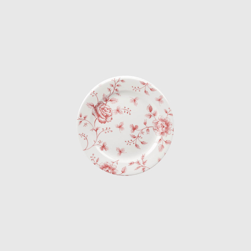 Diana - Red Rosey Fine China Side Plates - Set of 6