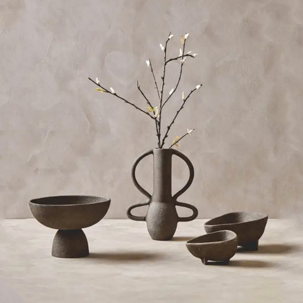 Eli - Grey Textured Vase - Small