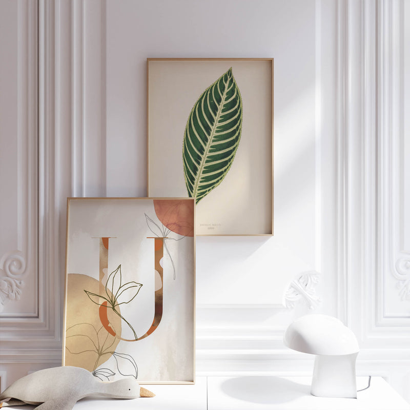 Floral Letter U - Poster - Munde Home