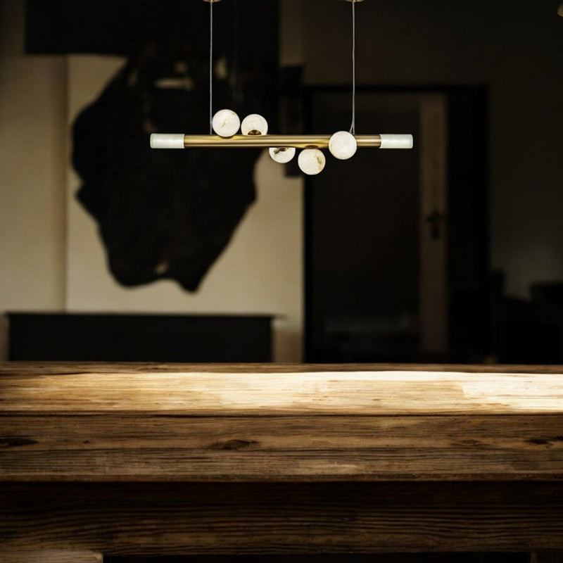 Giovanni - Chandelier - Alabaster & Gold