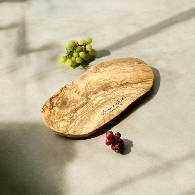 Personalised Engraved Olive Wood Platter Board - No.1 | 45x20x2 cm
