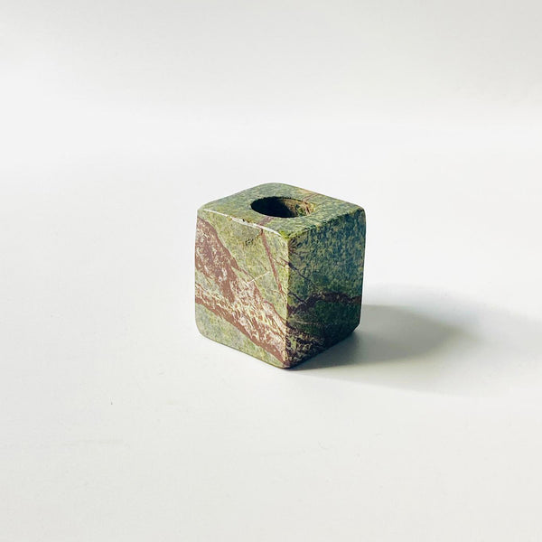 Verdiano Green Marble Cube Candle Holder - Set of 2