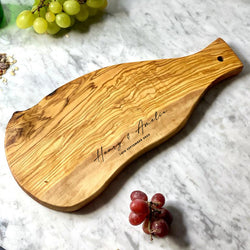 Personalised Engraved Olive Wood Platter Board - No.4 | 40x20x2 cm