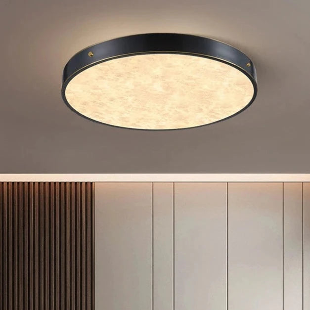 Carlo Flush Mount - Alabaster & Black