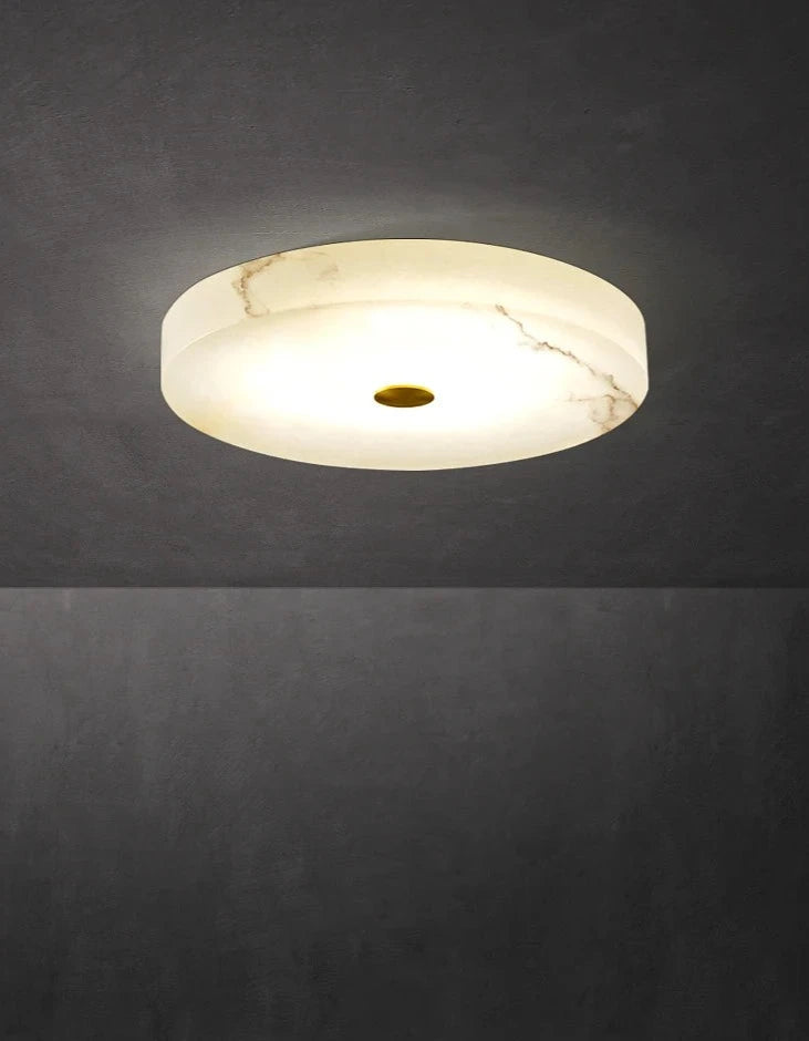 Fabio Flush Mount - Alabaster & Gold