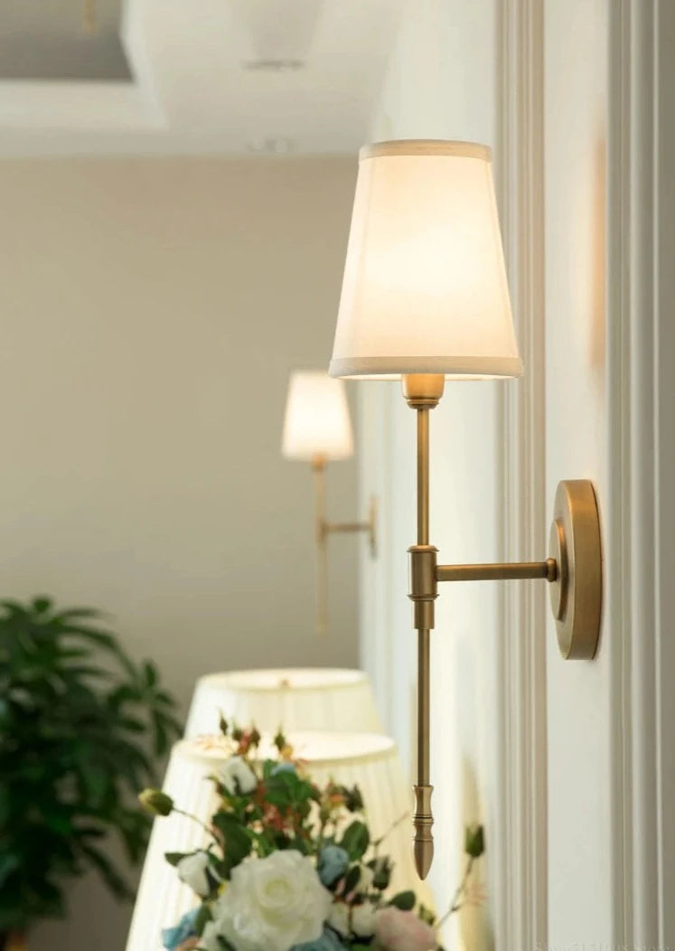 Valentina Wall Light - Natural & Gold