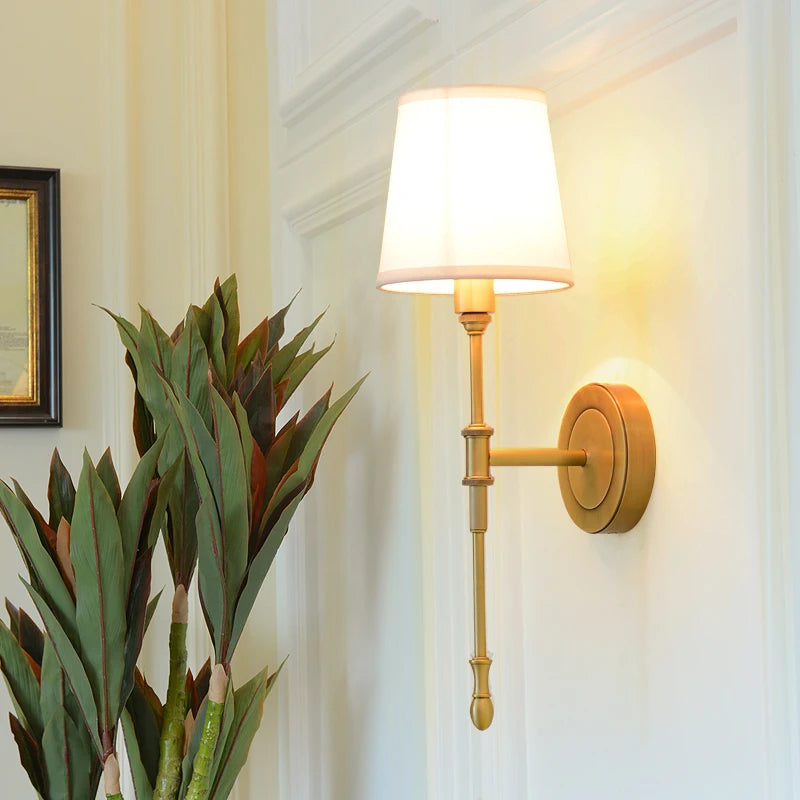 Valentina Wall Light - Natural & Gold