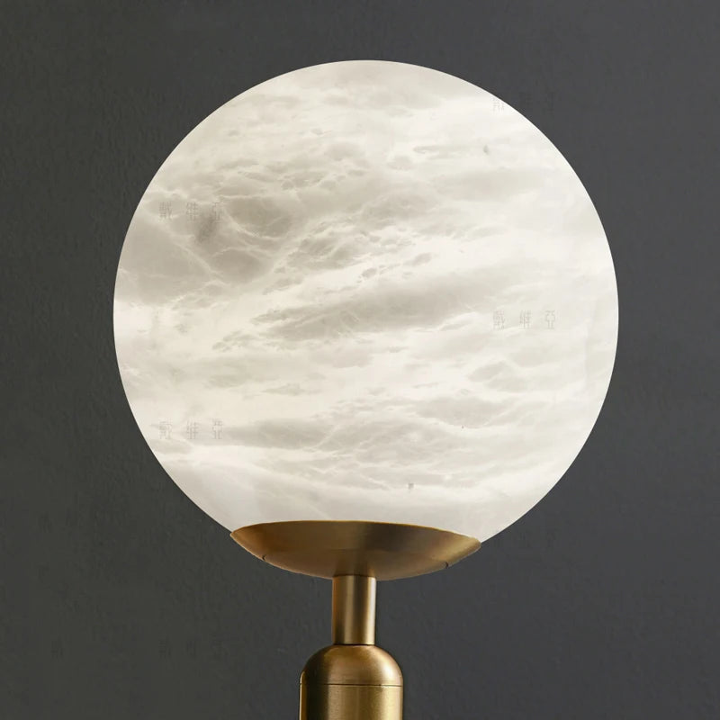 Mia - Pendant - Alabaster & Gold