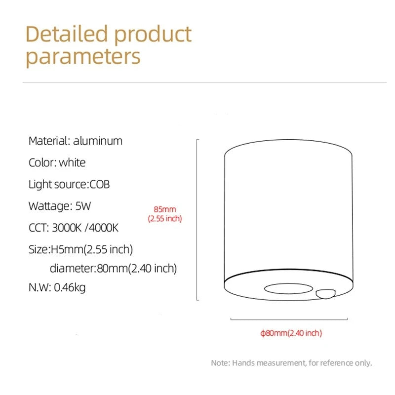 Essence PIR Sensor Surface LED Downlight - White