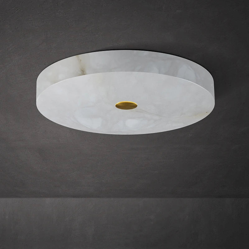 Fabio Flush Mount - Alabaster & Gold