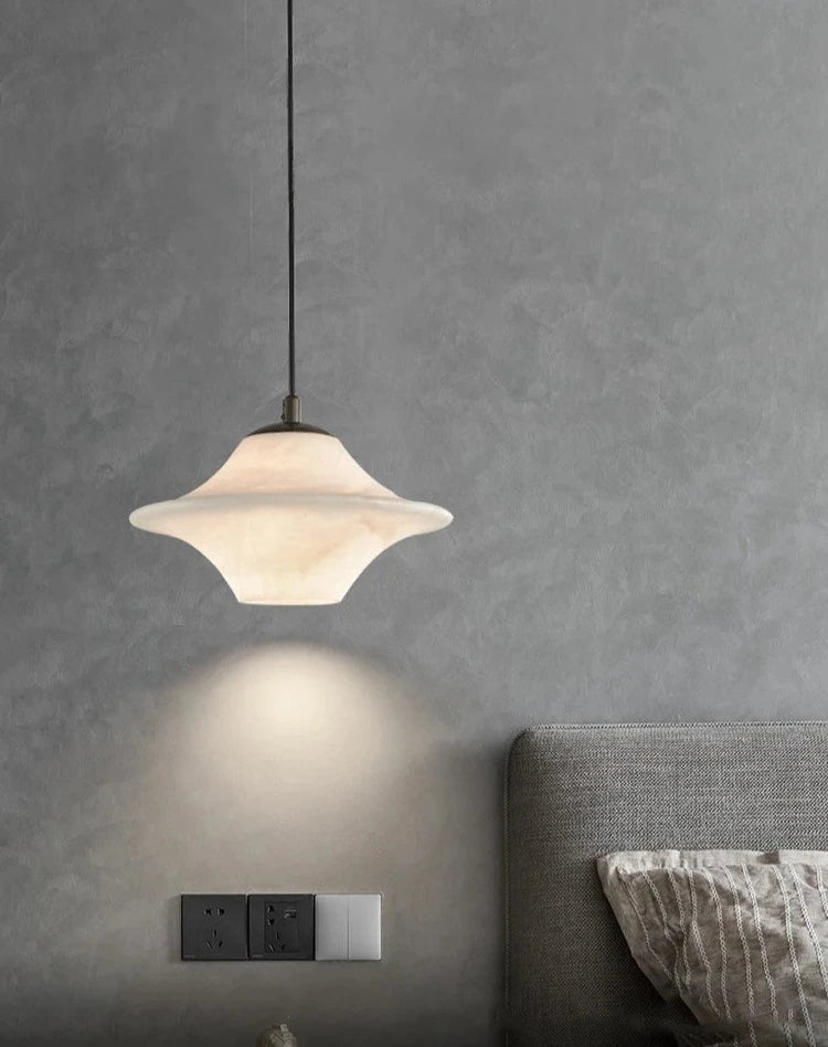 Sella - Pendant - White Marble & Black