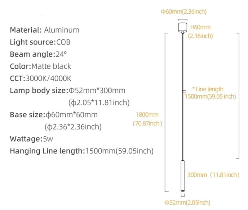 Minima - Pendant - Black