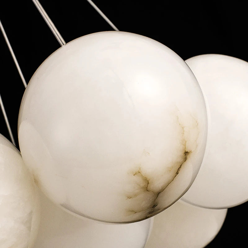 Paolo - Chandelier - Alabaster & Gold