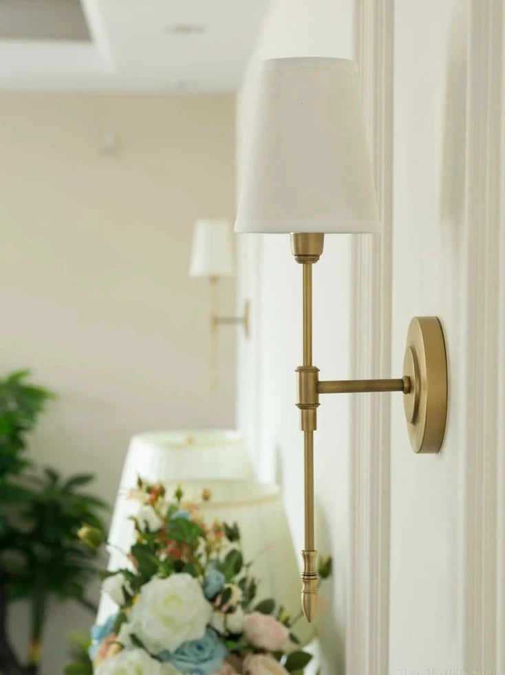 Valentina Wall Light - Natural & Gold