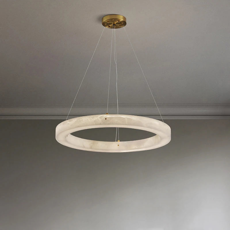 Alessandro - Chandelier - Alabaster & Gold
