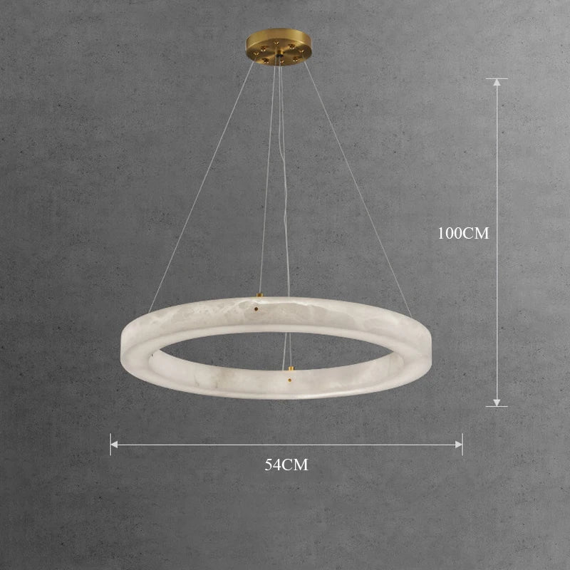 Alessandro - Chandelier - Alabaster & Gold