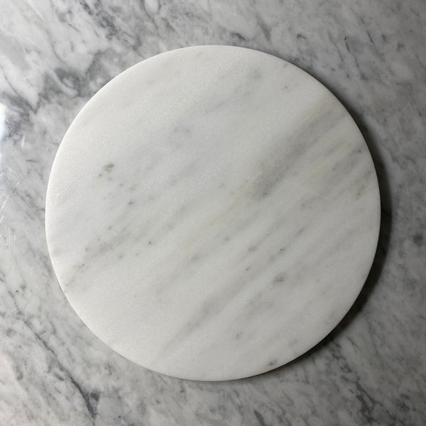 Bianca - White Marble Round Tray - Large