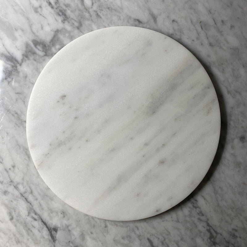 Bianca - White Marble Round Tray - Large