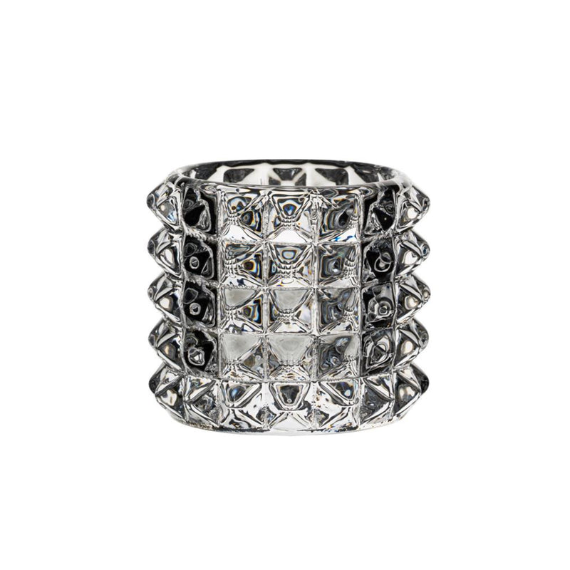 Stud Tealight holder - Clear - Set of 2