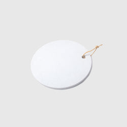 Tempor - White Marble Round Tray - Munde Home