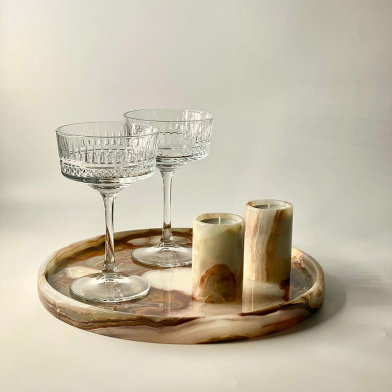 Tessa - Onyx Round Tray