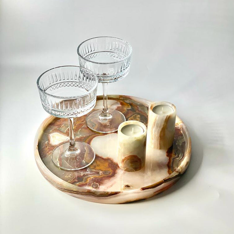 Tessa - Onyx Round Tray