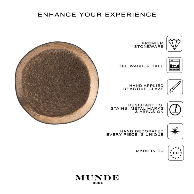 Aes Stoneware Side Plates - Set of 6 - Munde Home