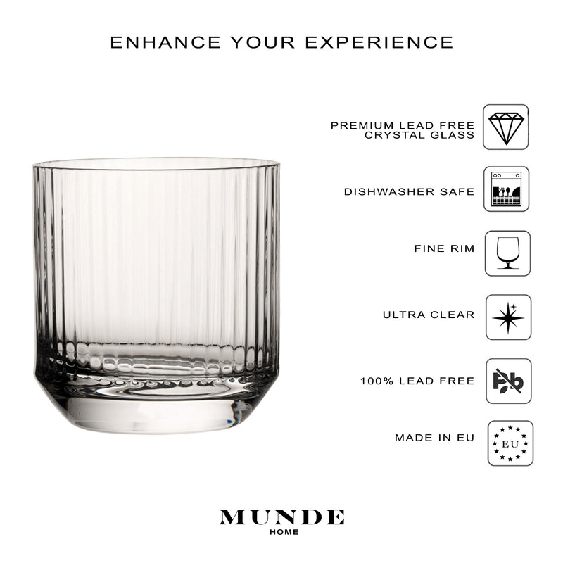 Alto - Crystal Whisky Glass Set of 6 - Munde Home