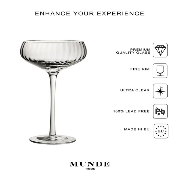 Aria - Champagne Coupe Set of 6 - Munde Home