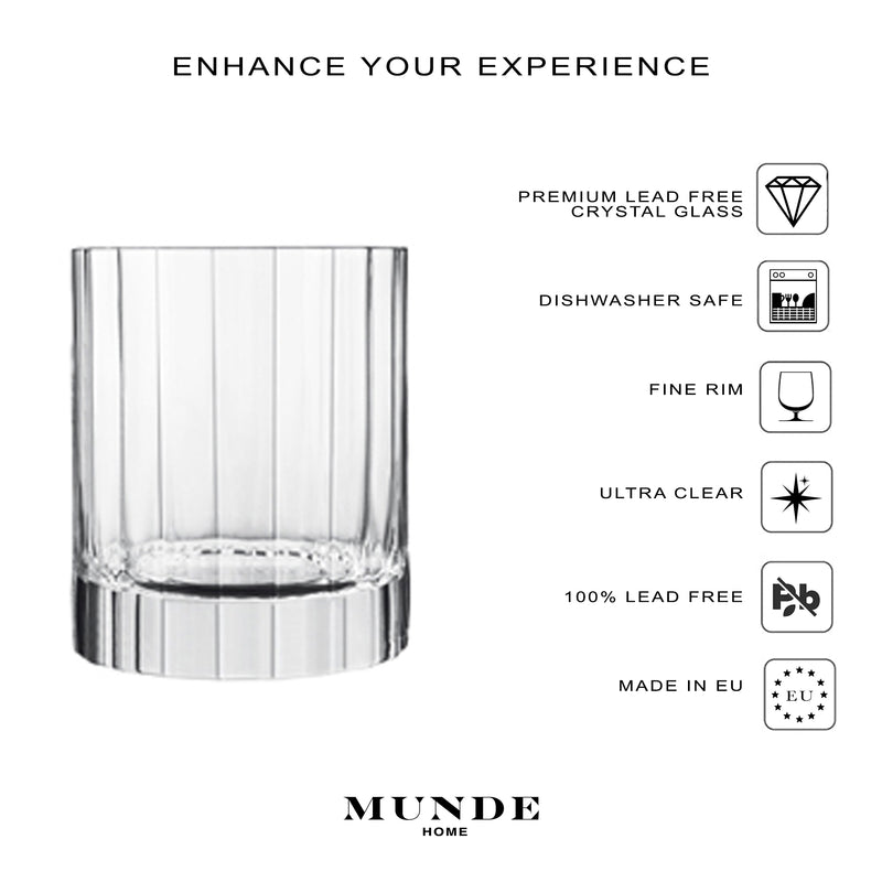 Gianni - Crystal Whisky Glass Set of 6 - Munde Home